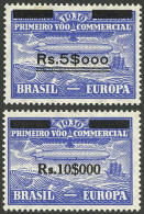 BRAZIL: Sc.4CL4/5, 1930 Zeppelin, Complete Set Of 2 Overprinted Values, MNH, As Fresh And Perfect As The Day They Were P - Airmail