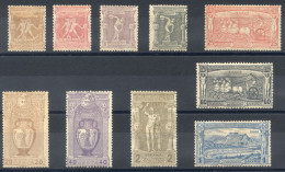 GREECE: Sc.117/126, 1896 First Modern Olympic Games, 10 Values Of The Set Of 12, Mint, With Minimum Defect, Excellent Ap - Other & Unclassified