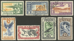 GREECE: Yvert 8/14, 1933 Complete Set Of 7 Used Values, Very Fine Quality! - Other & Unclassified