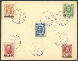 RUSSIAN LEVANT: Envelope With Stamps Sc.213/217 (the 5 First Values Of The Commemorative Set Of The 300th Anniversary Of - Turkish Empire