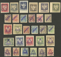 POLAND: Lot Of Stamps With Varied "PORTO" Overprints, Very Interesting!" - Other & Unclassified