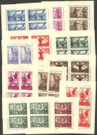 ROMANIA: Yvert 854/65, 1945 Apararea Patriotica, Cmpl. Set Of 12 Values In Souvenir Sheets Of 4, Mint Lightly Hinged, Ve - Other & Unclassified