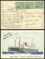 TRINIDAD & TOBAGO: 31/JUL/1930 Port Of Spain - Argentina, Beautiful Postcard Of Ship "Western Prince" Franked With 1½p., - Trinidad & Tobago (...-1961)