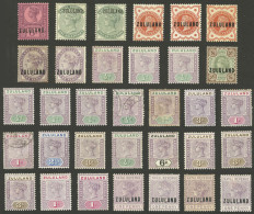 ZULULAND: Lot Of Interesting Stamps, Used Or Mint (most With Original Gum), Fine Quality, Low Start! - Zululand (1888-1902)