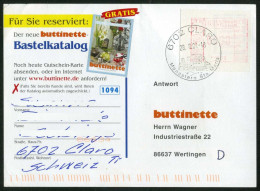 Switzerland 2001 Claro Postmark, ATM Label Single Stamp Postcard - Automatenmarken