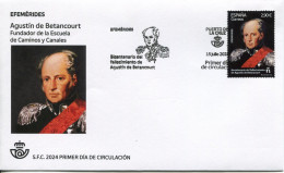 Espagne - 200 ème Anniversaire De La Mort De Agustín De Betancourt - FDC PUERTO DE LA CRUZ - Neufs