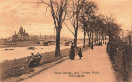 ROYAUME UNI - Angleterre - Nottingham - Trent Bridge And Lovers' Walk - Animé - Carte Postale Ancienne - Nottingham
