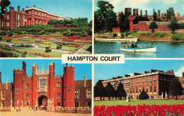 ROYAUME-UNI - Hampton Court - The King's Privy Garden - The Palace From The River Thames - Multi-vues - Carte Postale - Hampton Court