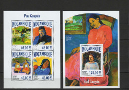 Delcampe - Mozambique 2013 Paintings Paul Gauguin, Sheetlet + S/s MNH - Impressionisme