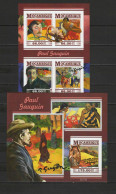 Delcampe - Mozambique 2015 Paintings Paul Gauguin, Sheetlet + S/s Imperf. MNH -scarce- - Impressionisme