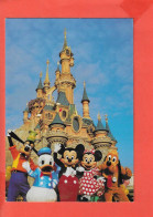 Delcampe - Disneyland Cp Animée Chateau De La Belle Au Bois Dormant - Disneyland