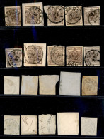 Antichi Stati Italiani - Lombardo Veneto - 1850 - 30 Cent (7) - 10 Diversi Usati (3 Su Frammenti) - Colori Diversi - Ins - Other & Unclassified