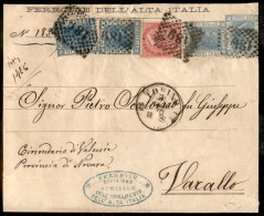 Regno - Vittorio Emanuele II - Quattro 20 Cent Nelle Tirature Di Londra E Torino  + 40 Cent (20 + L26 + T26) Su Busta In - Other & Unclassified