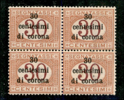 Occupazioni I Guerra Mondiale - Trento E Trieste - 1919 - Quartina Del 30 Cent Su 30 Cent (4) - Gomma Integra - Other & Unclassified