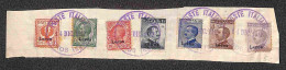 Colonie - Egeo - Lero - Leros - 1912 - Soprastampati (1/7) - Serie Completa Usata Su Frammento Il 14.12.12 - 50 Cent Dif - Other & Unclassified