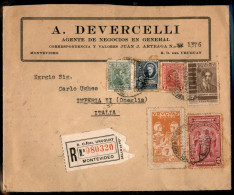 OLTREMARE - URUGUAY - Raccomandata Da Montevideo A Imperia Del 20.9.38 Con Affrancatura Multipla - Other & Unclassified