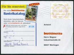Switzerland 2001 Volketswil Postmark ATM Label Single Stamp Postcard - Automatenmarken