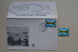Delcampe - Nepal 1970 FDC + 1 MNH Great Lake Of Nepal Lac - Nepal