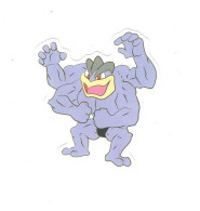 Autocollant Sticker Pokémon De Type Combat Fight - Mackogneur Espèce De Colosse - 5,2 Cm X 6,2 Cm En Superbe.Etat - Autres & Non Classés