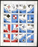 POLAND SOLIDARITY SOLIDARNOSC GB AIR FORCE SQUADRONS SHEET DIVISION 306 307 308 309 316 317 WW2 PLANES RAF SPITFIRE OWL - Vignettes Solidarnosc