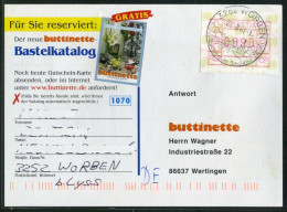 Switzerland 2001 WORBEN Postmark ATM Label Single Stamp Postcard - Automatenmarken