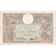 France, 100 Francs, Luc Olivier Merson, 1938, Z.58138, TTB, Fayette:25.12 - 50 F 1927-1934 ''Luc Olivier Merson''