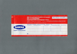 VP23.512 - 1979 - Aviation Commerciale - Sabena ( Belgique ) - Billet - BRUSSELS X FRANKFURT X BRUSSELS ( Bruxelles ) - Tickets