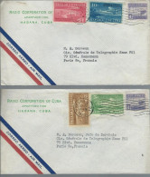 2 Lettres De CUBA   Pour La France Très Beau Plis En Poste Aérienne - Luftpost
