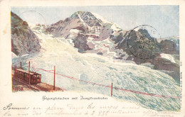 [-5%] SUISSE - Sigergletscher Mit Jungfraubahn - Illustration - Jungfraubahn Station Eigergletscher -  Carte Postale Anc - Andere & Zonder Classificatie
