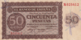 CRBS1372 BILLETE ESPAÑA 50 PESETAS 1936 MBC - Altri & Non Classificati