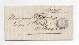 !!! CACHET CORPS EXP D'ITALIE QUARTIER GENERAL SUR LETTRE DE FRASCATI DE 1851 POUR ORLEANS - Army Postmarks (before 1900)