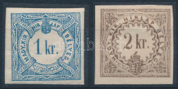Delcampe - (*), * 1867 Hírlapilleték Bélyeg 1kr + 2kr / Newspaper Duty Stamp (1kr Félbehajtva / Folded) - Altri & Non Classificati