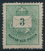 Delcampe - 1874 3kr újragumizva Gyöngyjavítással / Regummed - Altri & Non Classificati