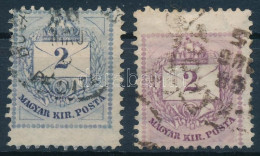 Delcampe - O 1881 2 Db 2kr Erős Elfogazásokkal - Altri & Non Classificati