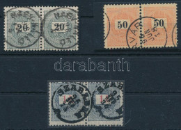 Delcampe - O 1889 3 Db Pár Lemezösszefüggés, Lemezhibával, Ritka - Altri & Non Classificati