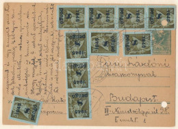 1945 (5. Díjszabás) Levelezőlap 10 Db Bélyeggel - Other & Unclassified