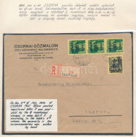 1946 (5. Díjszabás) Ajánlott Levél Csornáról Sopronba, Szükségragjeggyel - Other & Unclassified