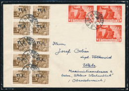 1946 (7. Díjszabás) Levél 13 Db Bélyeggel Ausztriába / Cover With 13 Stamps To Austria - Other & Unclassified