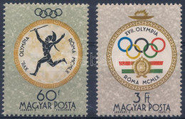 ** 1960 Római Olimpia 60f Látványosan Elfogazva + 3Ft Mindkét Irányban Elfogazva - Other & Unclassified