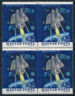 ** 1964 Az űrkutatás Eredményei 2,60Ft Négyestömb Eltolódott Kék Színnel - Other & Unclassified