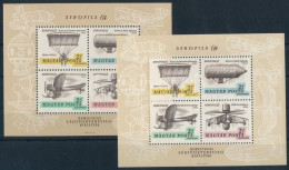 ** 1967 Aerofila I. Világosabb + Sötétebb Keretű Blokk (a Világosabb Színűn Kis Betapadás) - Other & Unclassified