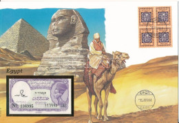 Delcampe - Egyiptom DN (1982-1986) 5p Felbélyegzett Borítékban, Bélyegzéssel T:UNC Egypt ND (1982-1986) 5 Piastres In Envelope With - Unclassified