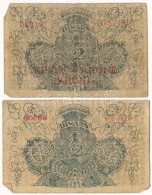 Delcampe - Szerb-Horvát-Szlovén Királyság 1919. 1/2D (2xklf) Az Egyik Felülbélyegzés Nélkül, A Másik Piros "2K" Felülbélyegzéssel T - Non Classificati