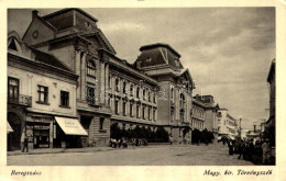 ** T2/T3 Beregszász, Beregovo, Berehove; Törvényszék, Schwartz Dezső Könyv és Papír üzlete, Corso Kávéház / Court, Shop, - Unclassified