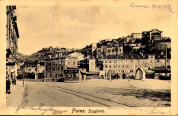 * T4 1914 Fiume, Rijeka; Scoglietto / Street, Bridge (EM) - Unclassified