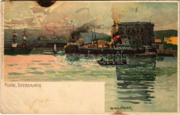 T2/T3 1908 Fiume, Rijeka; Seebehörde / Maritime Administration. Kuenstlerpostkarte No. 1134. Von Ottmar Zieher Art Nouve - Unclassified