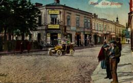T2/T3 1918 Kielce, Ulica Borzecka (dzisiejsza Bodzentynska), Klasowe Prywatne Gimnazjum Zenskie / Street View, Shops, Gi - Unclassified