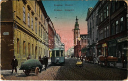 * T4 Kraków, Krakkó, Krakau; Stradom / Grodgasse / Street View, Tram, Shops (b) - Unclassified
