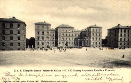 T2/T3 1906 Kraków, Krakkó, Krakau; K.u.k. Kronprinz Rudolf-Kaserne / C. I. K. Koszary Arcyksiecia Rudolfa / Military Bar - Unclassified