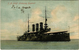 T2 1908 SMS Erzherzog Friedrich Az Osztrák-Magyar Haditengerészet Pre-dreadnought Csatahajója / K.u.K. Kriegsmarine Lini - Unclassified